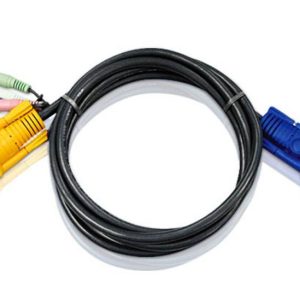 ATEN KVM Aansluitkabel [1x VGA-stekker, Jackplug male 3,5 mm – 1x VGA-bus, Jackplug male 3,5 mm] 5.00 m Zwart