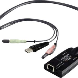 ATEN KVM Adapter [2x Jackplug male 3,5 mm, SPHD-15-stekker, USB 1.1 stekker A – 1x RJ45-bus] 0.20 m Zwart