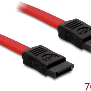 Delock HDD Aansluitkabel [1x SATA-bus 7-polig – 1x SATA-bus 7-polig] 0.70 m Rood