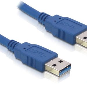 Delock 82534 USB-kabel USB 3.2 Gen1 USB-A stekker, USB-A stekker 1.00 m Blauw Vergulde steekcontacten Delock 82534 USB-kabel USB 3.2 Gen1 USB-A stekker, USB-A stekker 1.00 m Blauw Vergulde steekcontacten