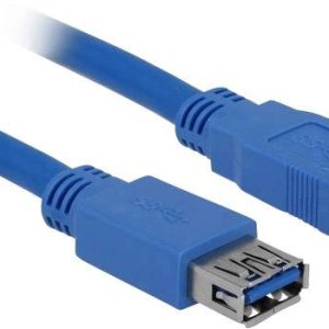 Delock 82538 USB-kabel USB 3.2 Gen1 USB-A stekker, USB-A bus 1.00 m Blauw Vergulde steekcontacten Delock 82538 USB-kabel USB 3.2 Gen1 USB-A stekker, USB-A bus 1.00 m Blauw Vergulde steekcontacten