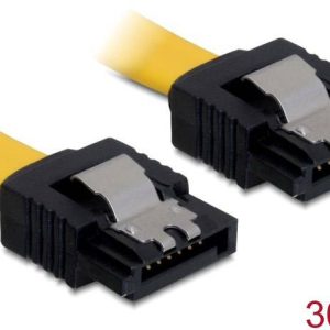 Delock HDD Aansluitkabel [1x SATA-bus 7-polig – 1x SATA-bus 7-polig] 0.30 m Geel