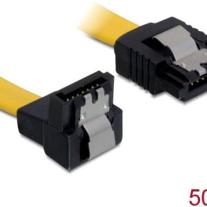 Delock HDD Aansluitkabel [1x SATA-bus 7-polig – 1x SATA-bus 7-polig] 0.50 m Geel