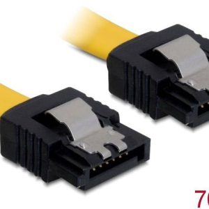 Delock HDD Aansluitkabel [1x SATA-bus 7-polig – 1x SATA-bus 7-polig] 0.70 m Geel
