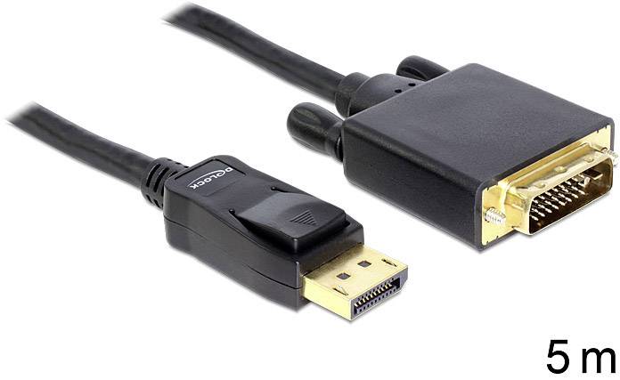 Delock 82593 DisplayPort-kabel DisplayPort / DVI Adapterkabel DisplayPort-stekker, DVI-D 24+1-polige stekker 5.00 m Zwar