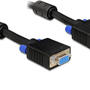 Delock 82566 VGA-kabel VGA Verlengkabel VGA-stekker 15-polig, VGA-bus 15-polig 5.00 m Zwart Met Ferrietkern Delock 82566 VGA-kabel VGA Verlengkabel VGA-stekker 15-polig, VGA-bus 15-polig 5.00 m Zwart Met Ferrietkern