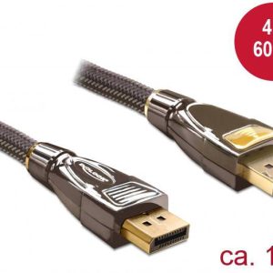Delock 82770 DisplayPort-kabel DisplayPort Aansluitkabel DisplayPort-stekker, DisplayPort-stekker 1.00 m Antraciet Delock 82770 DisplayPort-kabel DisplayPort Aansluitkabel DisplayPort-stekker, DisplayPort-stekker 1.00 m Antraciet