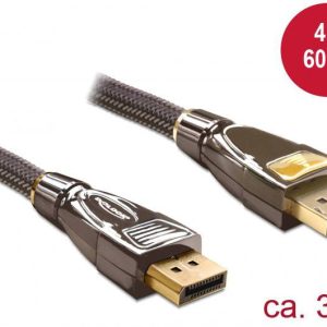 Delock 82772 DisplayPort-kabel DisplayPort Aansluitkabel DisplayPort-stekker, DisplayPort-stekker 3.00 m Antraciet Delock 82772 DisplayPort-kabel DisplayPort Aansluitkabel DisplayPort-stekker, DisplayPort-stekker 3.00 m Antraciet