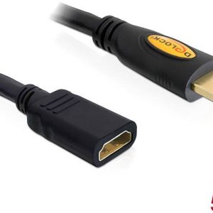 Delock 83082 HDMI-kabel HDMI Verlengkabel HDMI-A-stekker, HDMI-A-bus 5.00 m Zwart 4K UHD, Vergulde steekcontacten Delock 83082 HDMI-kabel HDMI Verlengkabel HDMI-A-stekker, HDMI-A-bus 5.00 m Zwart 4K UHD, Vergulde steekcontacten