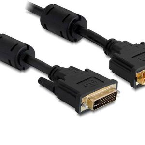 Delock DVI Verlengkabel DVI-I 24+5-polige stekker, DVI-I 24+5-polige bus 3.00 m Zwart 83108 Met Ferrietkern DVI-kabel Delock DVI Verlengkabel DVI-I 24+5-polige stekker, DVI-I 24+5-polige bus 3.00 m Zwart 83108 Met Ferrietkern DVI-kabel