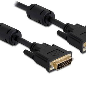 Delock 83113 DVI-kabel DVI Aansluitkabel DVI-I 24+5-polige stekker, DVI-I 24+5-polige stekker 5.00 m Zwart Met Ferrietke Delock 83113 DVI-kabel DVI Aansluitkabel DVI-I 24+5-polige stekker, DVI-I 24+5-polige stekker 5.00 m Zwart Met Ferrietke