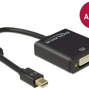 Delock 62603 DisplayPort-kabel Mini-displayport / DVI Adapterkabel Mini DisplayPort-stekker, DVI-I 24+5-polige bus 0.20