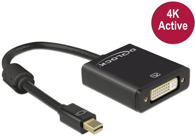 Delock 62603 DisplayPort-kabel Mini-displayport / DVI Adapterkabel Mini DisplayPort-stekker, DVI-I 24+5-polige bus 0.20