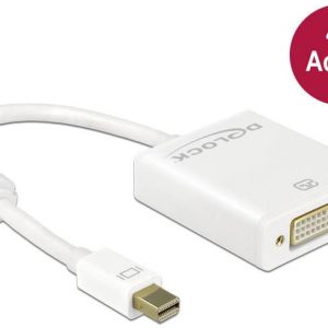 Delock 62604 DisplayPort-kabel Mini-displayport / DVI Adapterkabel Mini DisplayPort-stekker, DVI-I 24+5-polige bus 0.20