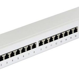 Delock 43300 24 poorten Netwerkpatchpaneel CAT 6 1 HE Grijs Ingericht