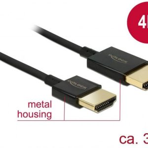 Delock 84774 HDMI-kabel HDMI Aansluitkabel HDMI-A-stekker, HDMI-A-stekker 3.00 m Zwart 4K UHD, Vergulde steekcontacten Delock 84774 HDMI-kabel HDMI Aansluitkabel HDMI-A-stekker, HDMI-A-stekker 3.00 m Zwart 4K UHD, Vergulde steekcontacten