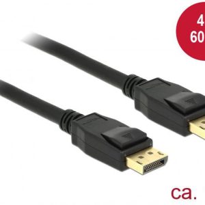 Delock 83805 DisplayPort-kabel DisplayPort Aansluitkabel DisplayPort-stekker, DisplayPort-stekker 1.00 m Zwart Vergulde Delock 83805 DisplayPort-kabel DisplayPort Aansluitkabel DisplayPort-stekker, DisplayPort-stekker 1.00 m Zwart Vergulde