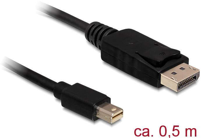 Delock 83984 DisplayPort-kabel Mini-displayport / DisplayPort Adapterkabel Mini DisplayPort-stekker, DisplayPort-stekker