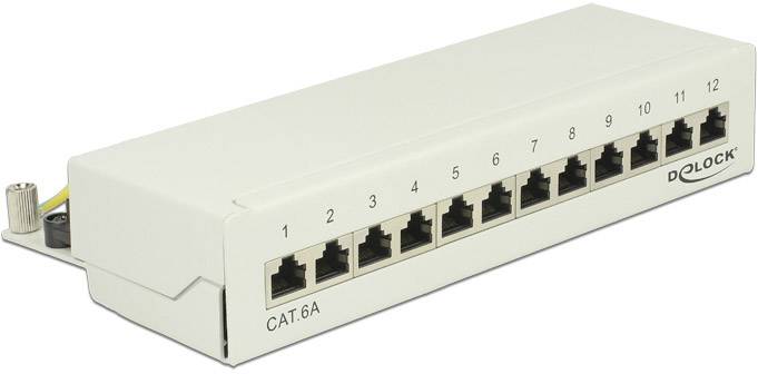 Delock 87675 12 poorten Netwerkpatchpaneel CAT 6A 1 HE Ingericht