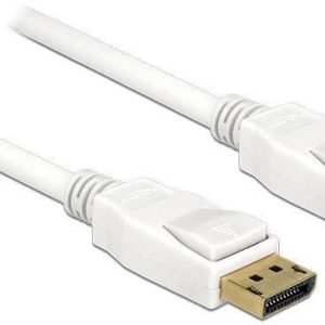 Delock 84876 DisplayPort-kabel DisplayPort Aansluitkabel DisplayPort-stekker, DisplayPort-stekker 1.00 m Wit Vergulde st Delock 84876 DisplayPort-kabel DisplayPort Aansluitkabel DisplayPort-stekker, DisplayPort-stekker 1.00 m Wit Vergulde st