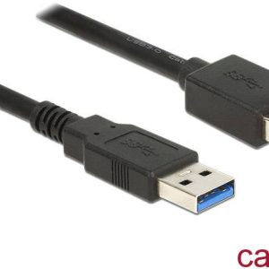 Delock 85054 USB-kabel USB 3.2 Gen1 USB-A stekker, USB-A bus 1.00 m Zwart Vergulde steekcontacten Delock 85054 USB-kabel USB 3.2 Gen1 USB-A stekker, USB-A bus 1.00 m Zwart Vergulde steekcontacten