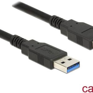 Delock 85064 USB-kabel USB 3.2 Gen1 USB-A stekker, USB-A stekker 5.00 m Zwart Vergulde steekcontacten Delock 85064 USB-kabel USB 3.2 Gen1 USB-A stekker, USB-A stekker 5.00 m Zwart Vergulde steekcontacten