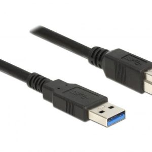 Delock 85066 USB-kabel USB 3.2 Gen1 USB-A stekker, USB-B stekker 1.00 m Zwart Vergulde steekcontacten Delock 85066 USB-kabel USB 3.2 Gen1 USB-A stekker, USB-B stekker 1.00 m Zwart Vergulde steekcontacten