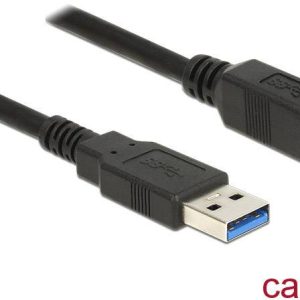 Delock 85069 USB-kabel USB 3.2 Gen1 USB-A stekker, USB-B stekker 3.00 m Zwart Vergulde steekcontacten Delock 85069 USB-kabel USB 3.2 Gen1 USB-A stekker, USB-B stekker 3.00 m Zwart Vergulde steekcontacten