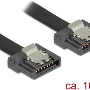Delock HDD Aansluitkabel [1x SATA-bus 7-polig – 1x SATA-bus 7-polig] 0.10 m Zwart