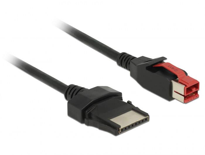 Delock 85480 USB-kabel USB 2.0 PoweredUSB 24V stekker, PoweredUSB 24V stekker 8-polig 4.00 m Zwart