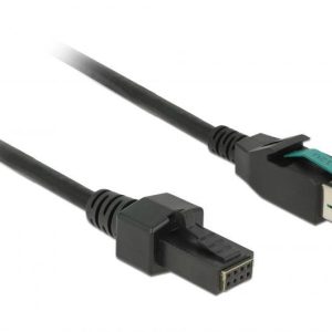 Delock 85482 USB-kabel USB 2.0 PoweredUSB 12V stekker, PoweredUSB 12V stekker 2×4-polig 1.00 m Zwart Delock 85482 USB-kabel USB 2.0 PoweredUSB 12V stekker, PoweredUSB 12V stekker 2×4-polig 1.00 m Zwart