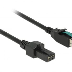 Delock 85485 USB-kabel USB 2.0 PoweredUSB 12V stekker, PoweredUSB 12V stekker 2×4-polig 4.00 m Zwart Delock 85485 USB-kabel USB 2.0 PoweredUSB 12V stekker, PoweredUSB 12V stekker 2×4-polig 4.00 m Zwart