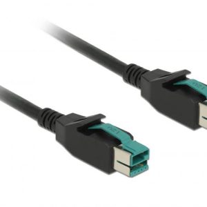 Delock 85493 USB-kabel USB 2.0 PoweredUSB 12V stekker 2.00 m Zwart Delock 85493 USB-kabel USB 2.0 PoweredUSB 12V stekker 2.00 m Zwart