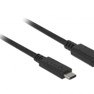 Delock 85542 USB-kabel USB 3.2 Gen1 USB-C stekker, USB-C bus 2.00 m Zwart Delock 85542 USB-kabel USB 3.2 Gen1 USB-C stekker, USB-C bus 2.00 m Zwart