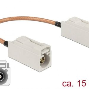 Delock WiFi-antenne Aansluitkabel [1x Fakra-bus – 1x Fakra-bus] 15.00 cm Transparant