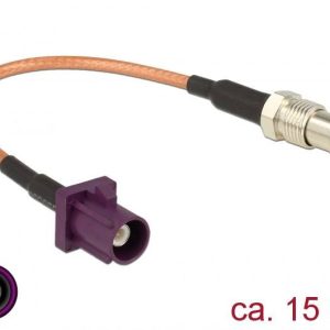 Delock WiFi-antenne Aansluitkabel [1x Fakra-stekker – 1x FME-bus] 15.00 cm Transparant
