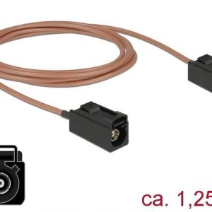 Delock WiFi-antenne Aansluitkabel [1x Fakra-bus – 1x Fakra-bus] 1.25 m Transparant