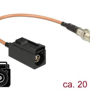 Delock WiFi-antenne Aansluitkabel [1x Fakra-bus – 1x FME-bus] 20.00 cm Transparant