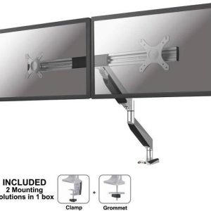 Neomounts NM-D750DXSILVER Monitor-tafelbeugel 25,4 cm (10″) – 68,6 cm (27″) Kantelbaar, Zwenkbaar Zilver Neomounts NM-D750DXSILVER Monitor-tafelbeugel 25,4 cm (10″) – 68,6 cm (27″) Kantelbaar, Zwenkbaar Zilver