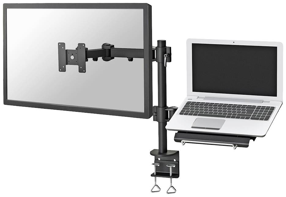 Neomounts FPMA-D960NOTEBOOK Monitor-tafelbeugel 25,4 cm (10") - 68,6 cm (27") In hoogte verstelbaar, Laptophouder, Kante