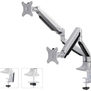 Neomounts NM-D750DSILVER Monitor-tafelbeugel 25,4 cm (10″) – 81,3 cm (32″) Kantelbaar, Zwenkbaar Zilver Neomounts NM-D750DSILVER Monitor-tafelbeugel 25,4 cm (10″) – 81,3 cm (32″) Kantelbaar, Zwenkbaar Zilver