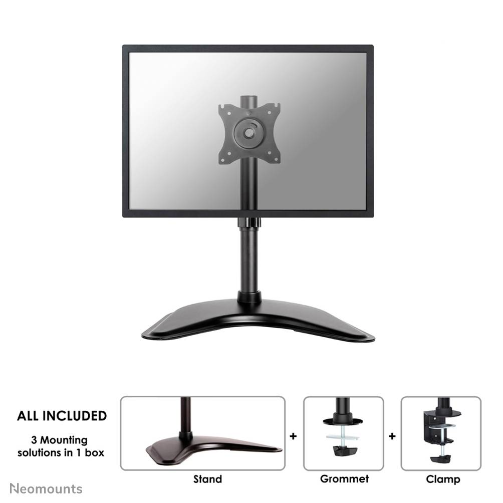 Neomounts NM-D335BLACK Monitor-tafelbeugel 25,4 cm (10") - 76,2 cm (30") Kantelbaar, Zwenkbaar Zwart