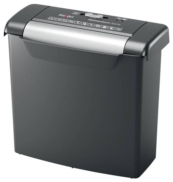 Rexel Momentum S206 Papierversnipperaar 6 vellen Strip cut 6 mm P-2 9 l Ook geschikt voor Nietjes, Paperclips
