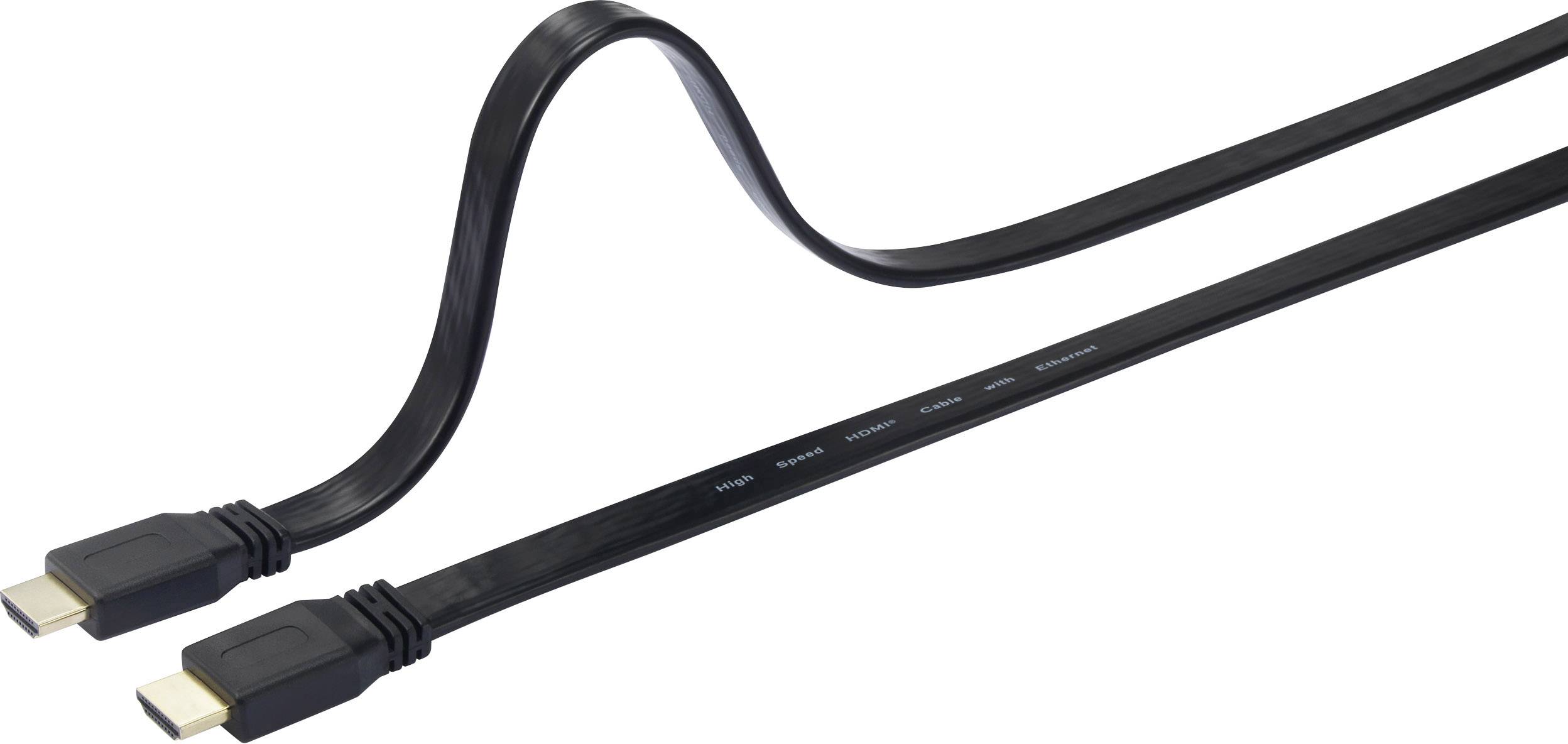 SpeaKa Professional SP-7541956 HDMI-kabel HDMI Aansluitkabel HDMI-A-stekker, HDMI-A-stekker 5.00 m Zwart 4K UHD, Audio R