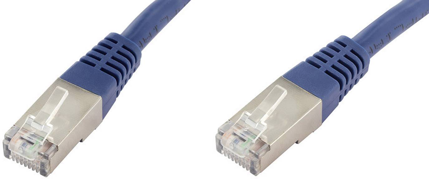 econ connect F6TP0,5BL RJ45 Netwerkkabel, patchkabel CAT 6 S/FTP 0.50 m Blauw Pair afscherming 1 stuk(s)