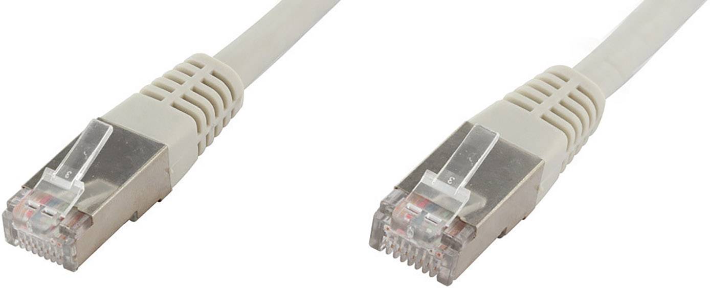 econ connect F6TP0,5GR RJ45 Netwerkkabel, patchkabel CAT 6 S/FTP 0.50 m Grijs Pair afscherming 1 stuk(s)