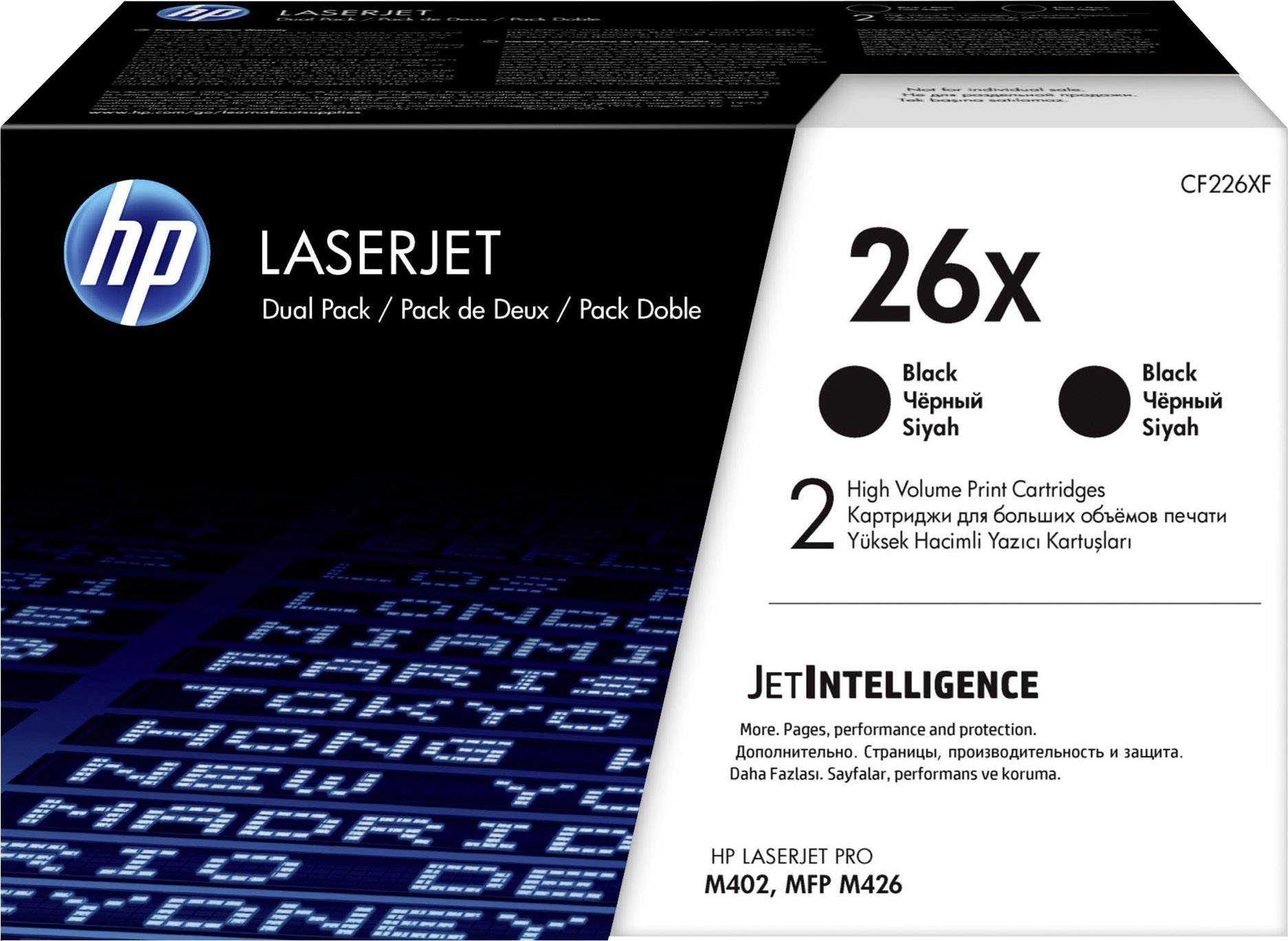 HP Toner 26X Origineel 2-pack Zwart 18000 bladzijden CF226XD