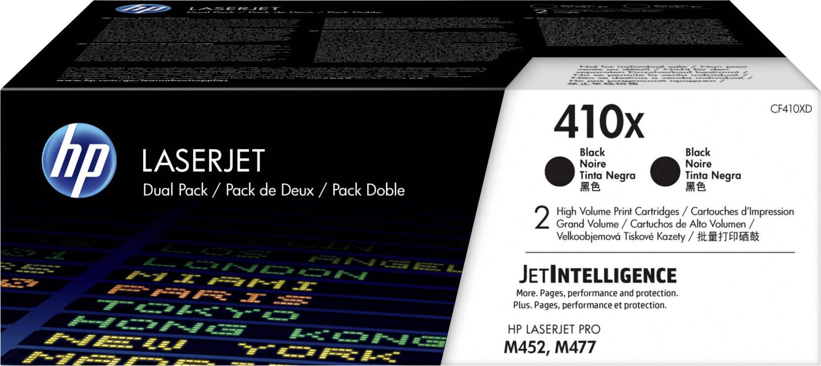 HP Toner 410X Origineel 2-pack Zwart 13000 bladzijden CF410XD