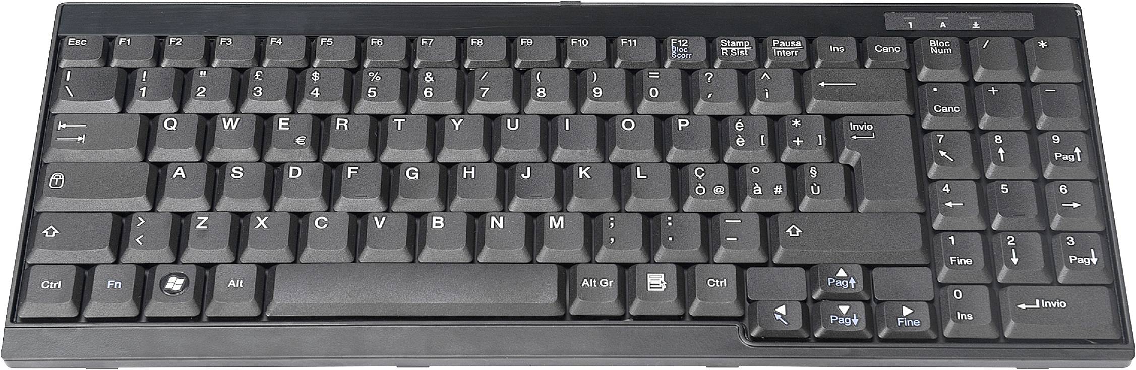 Digitus DS-72000IT KVM-toetsenbord Kabelgebonden QWERTY, Italiaans Zwart