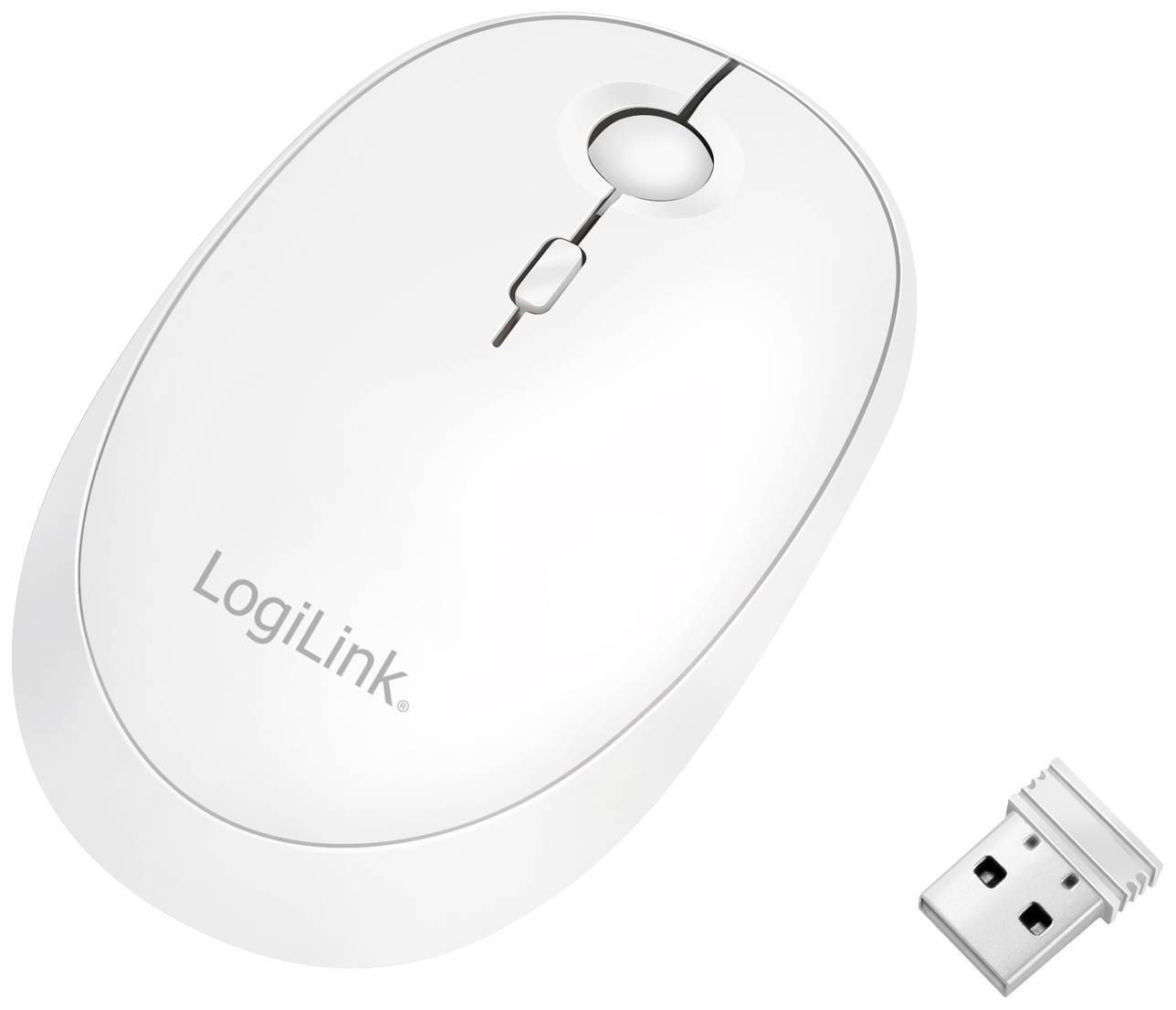 LogiLink ID0205 Muis Bluetooth, Radiografisch Optisch Wit 1600 dpi Oplaadbaar